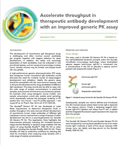 AN: Accelerate throughput in therapeutic antibody development with an improved generic PK assay