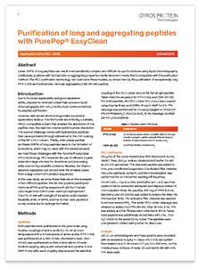 D0045727 Purification of long and aggregating peptides with PurePep EasyClean-1