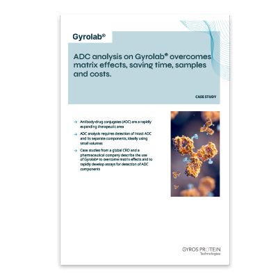 ADC analysis on Gyrolab overcomes matrix effects, saving time, samples and costs