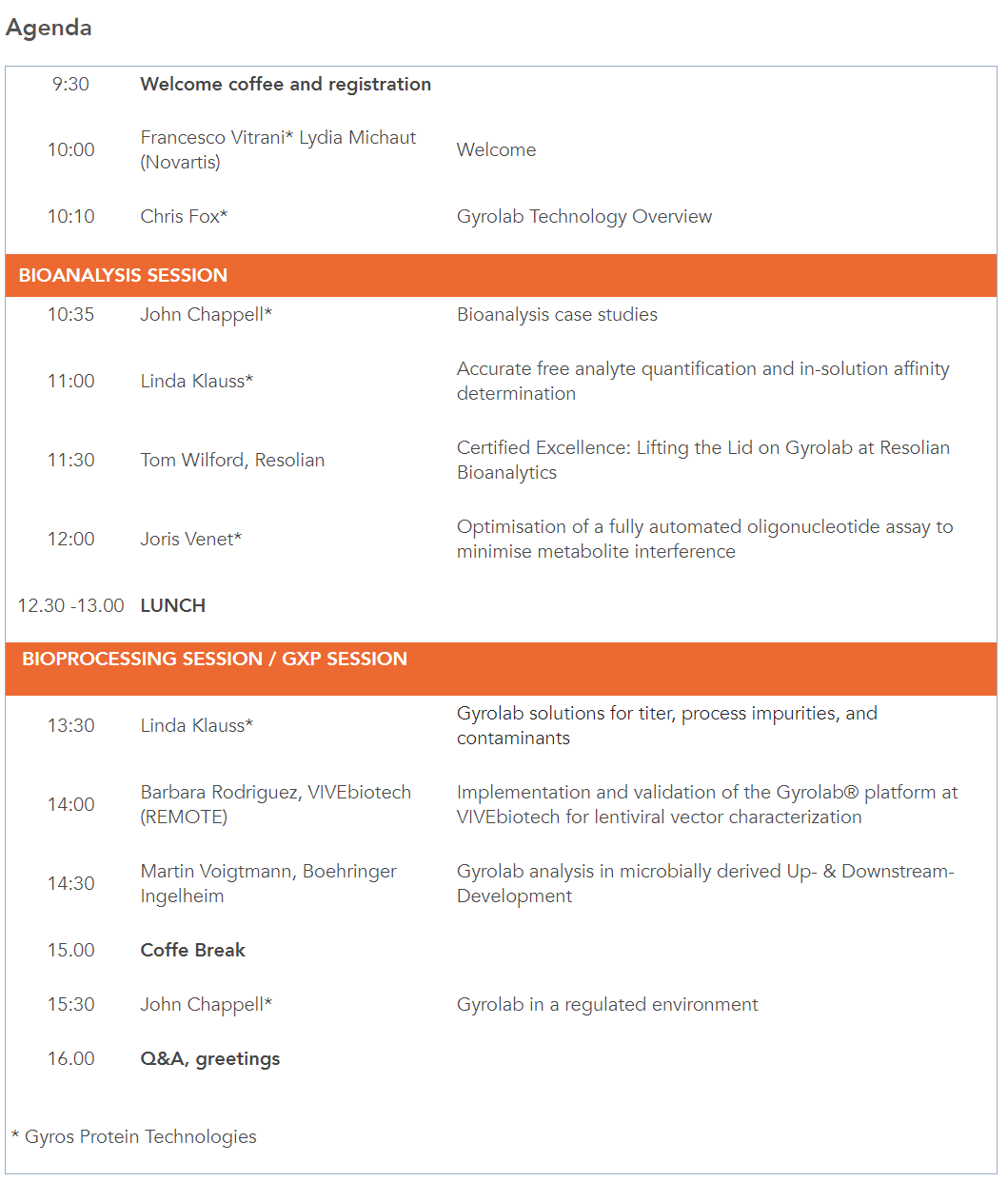 Agenda Basel Agenda Basel