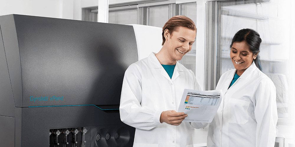Gyrolab xPand automated immunoassay system with high capacity
